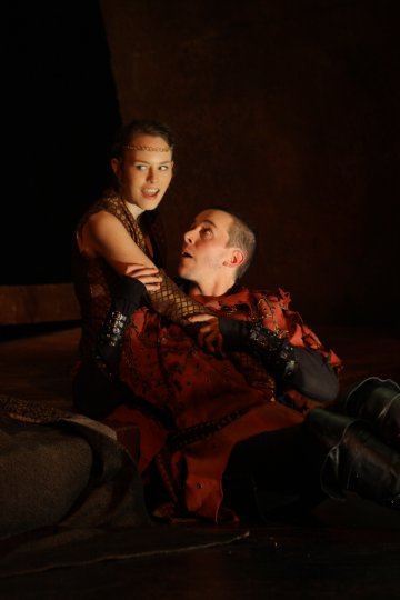 Ellen Adair as Lady Percy and David Graham Jones as Hotspur, Act Two